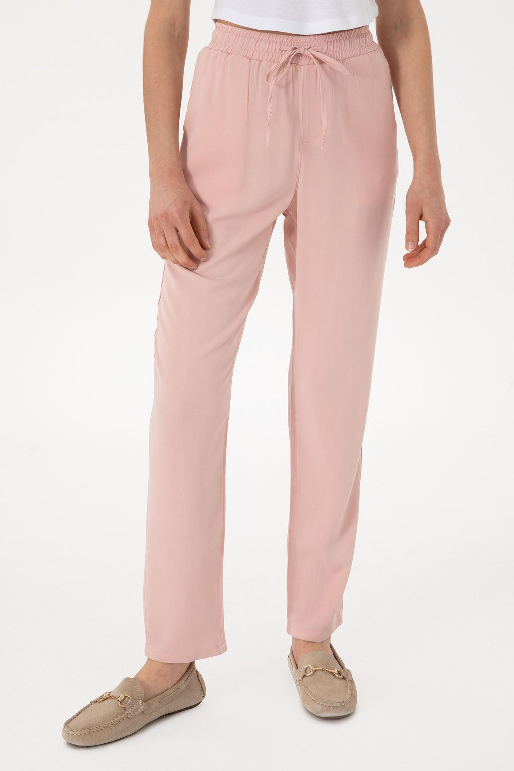 Kad_n Pembe Kanvas Pantolon