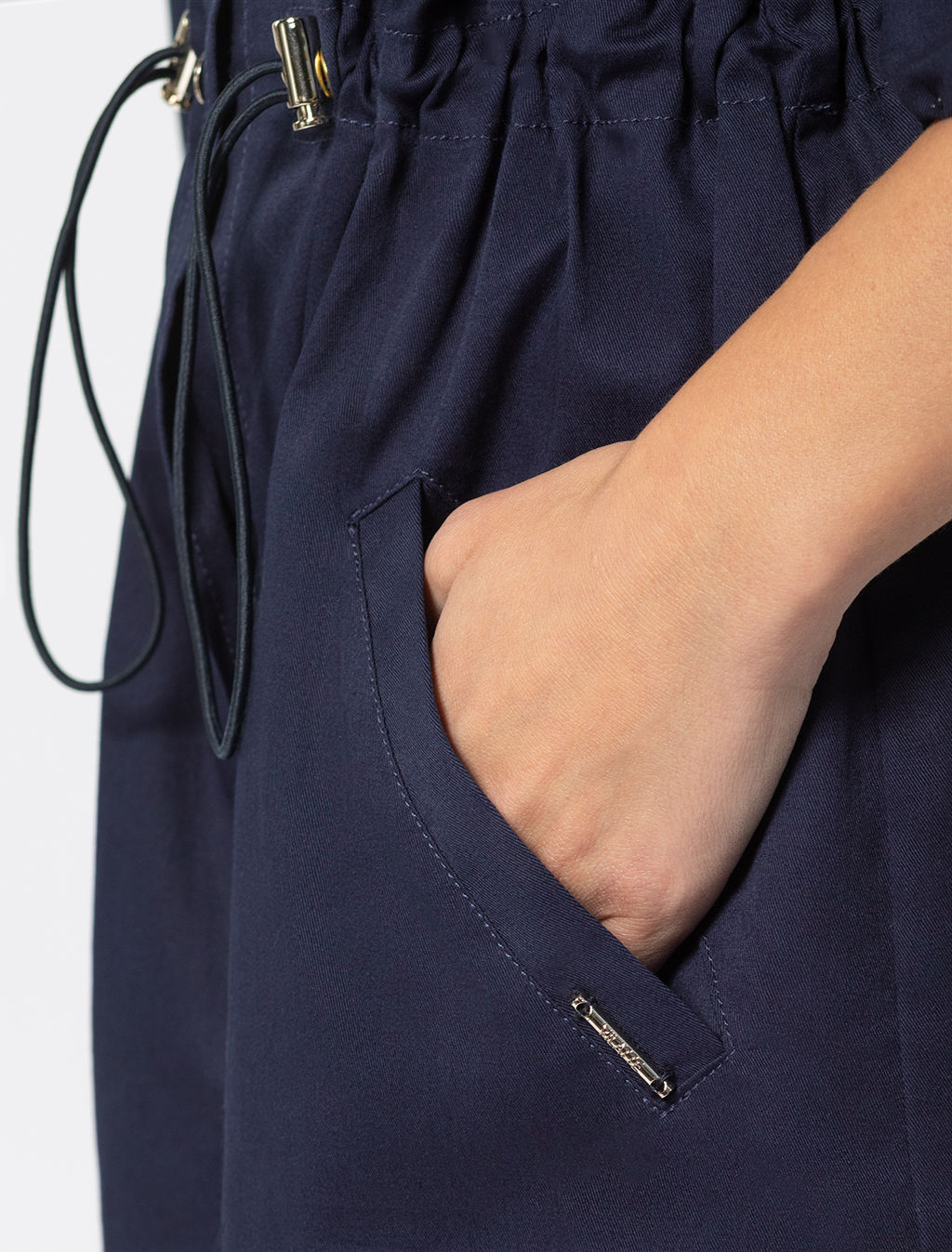 VILATTE / Платье на кулисе с регуляторами из хлопка с эластаном  фото 6