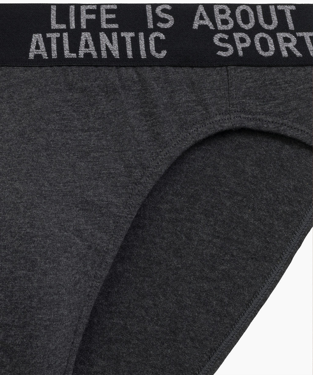 ATLANTIC 3MP-209 Трусы спорт Melange - набор 3 шт. темно-серый меланж + медно-багряный меланж + коричневый меланж фото 4