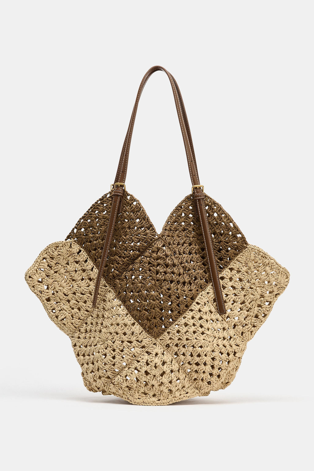 BOLSO SHOPPER CUERPO TRENZADO / Beige claro - Zara фото 2