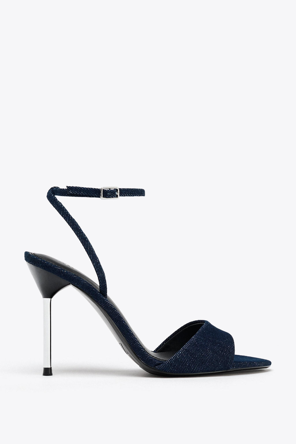 HIGH-HEELED DENIM SANDALS - Zara фото 13