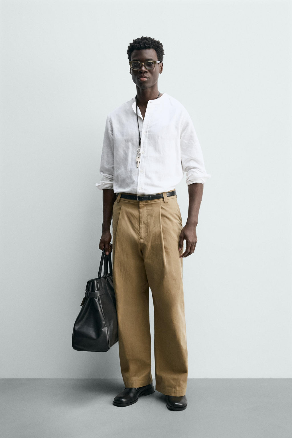 BARREL FIT PLEATED TROUSERS - Zara фото 10