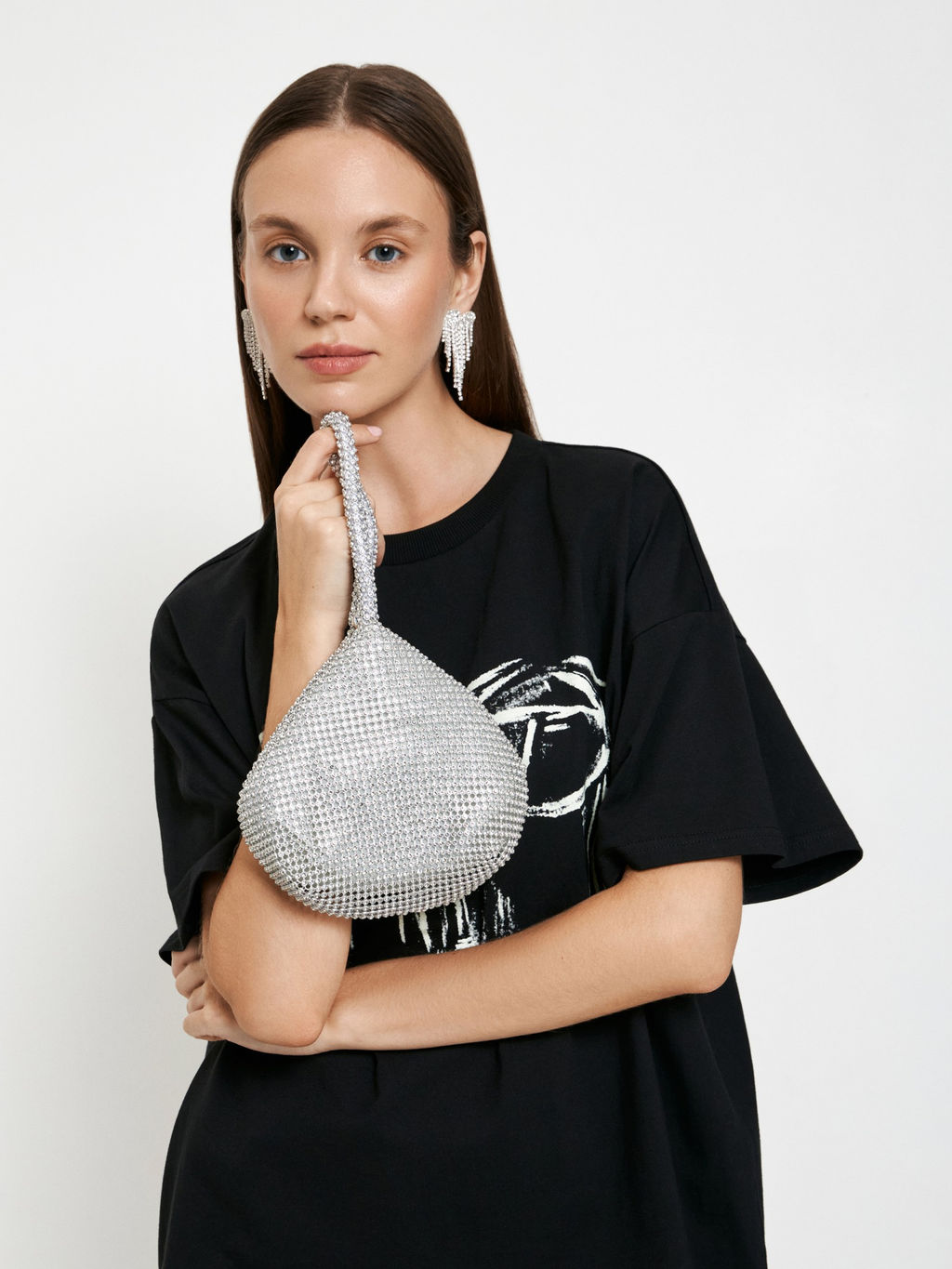 10206100224 Сумка жен. Snow white серебристый - Concept club фото 2