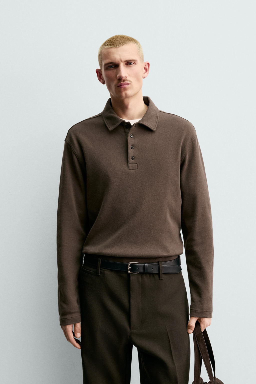 BRUSHED TEXTURED POLO SHIRT ORIGINS - Zara фото 2
