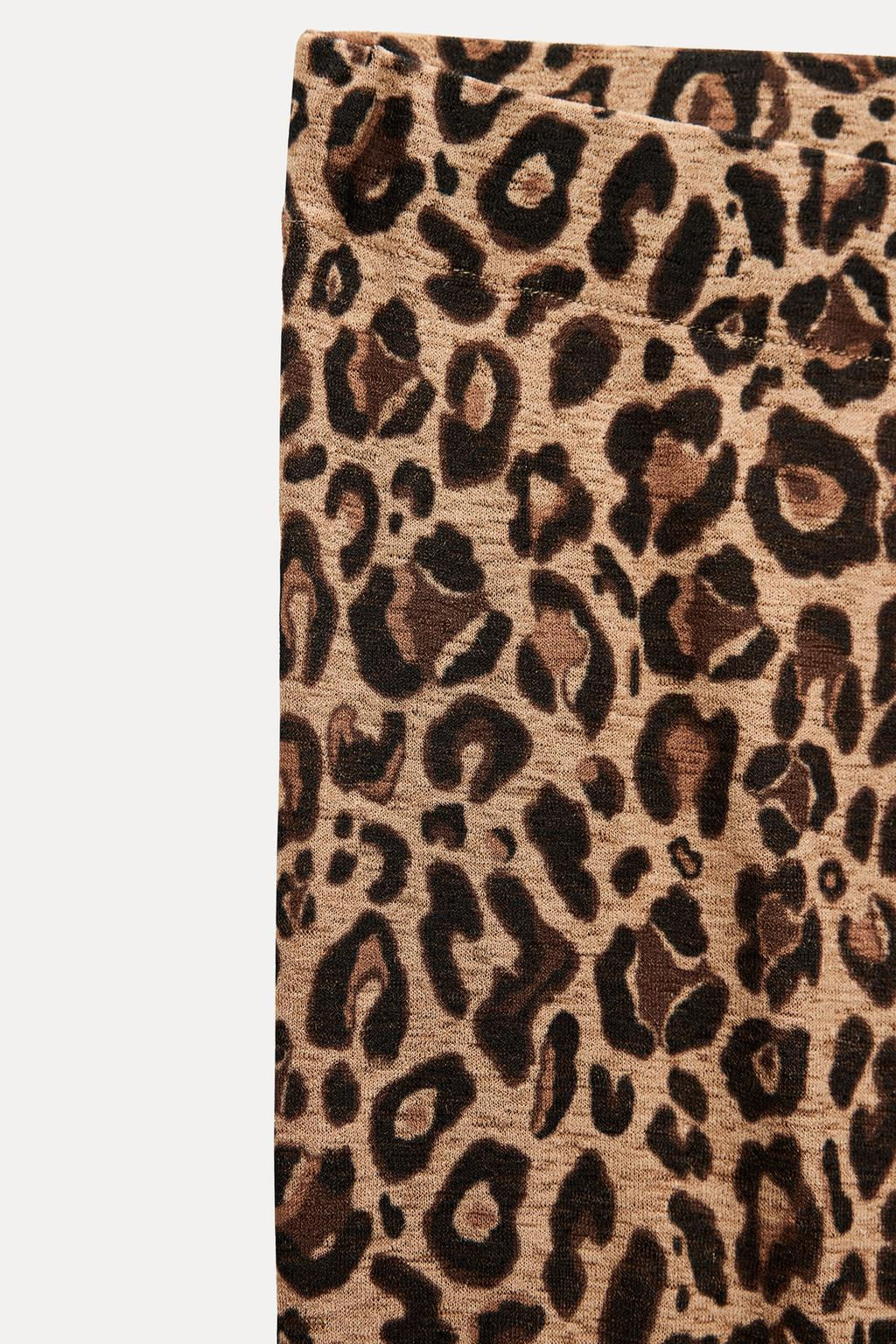 ANIMAL PRINT KNIT TROUSERS - Zara фото 7