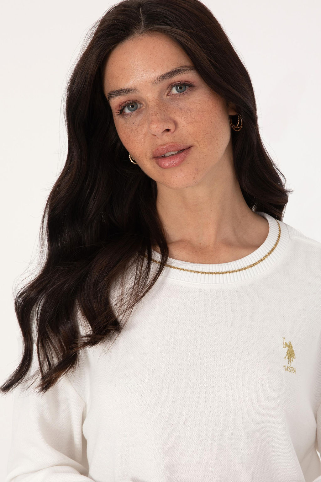 Kad_n Krem Bisiklet Yaka Sweatshirt - U.s. polo assn фото 2