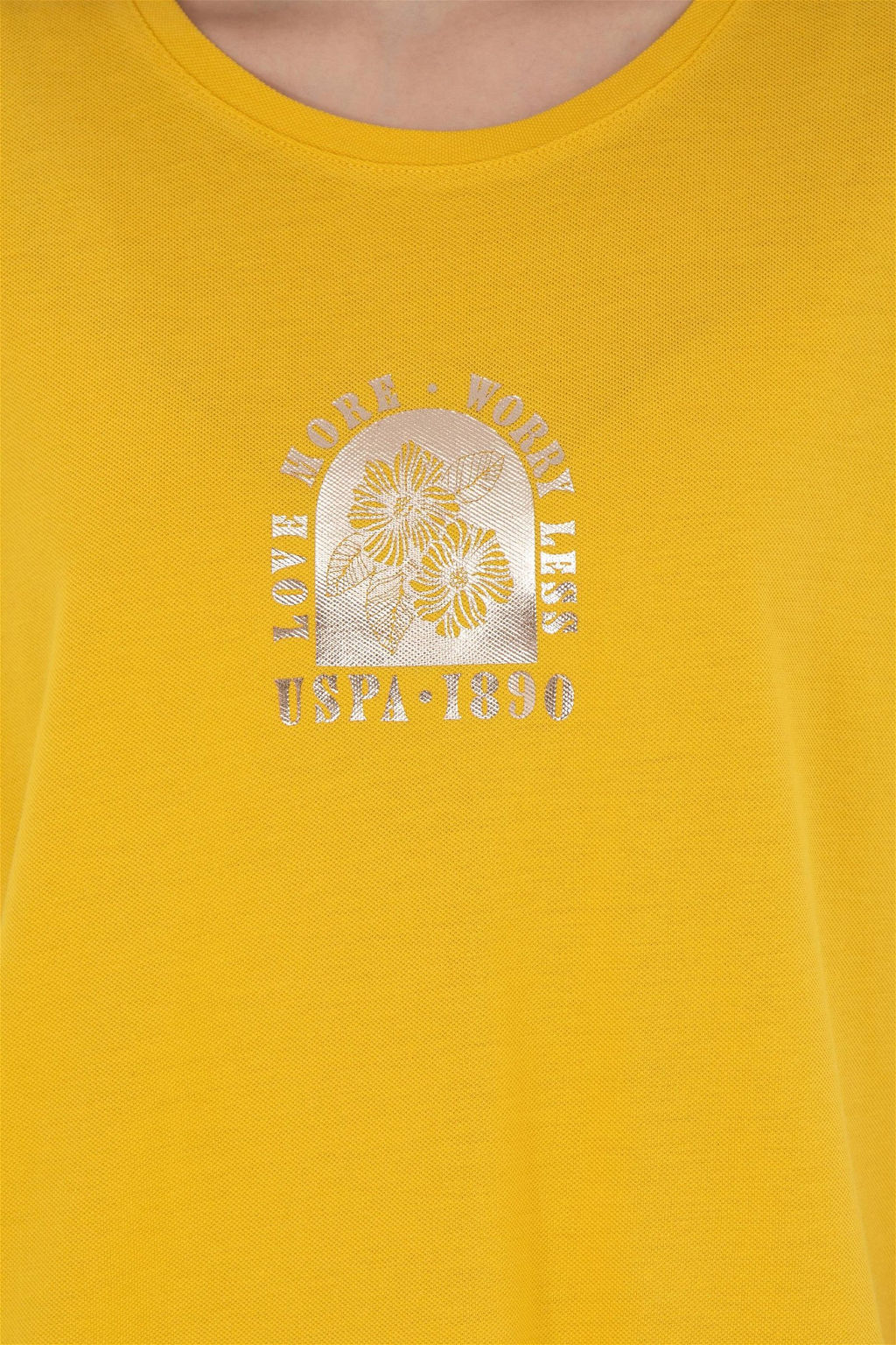 Женская шафрановая футболка - U.s. polo assn фото 7