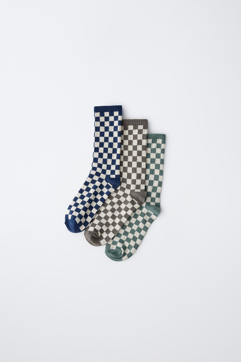 3-PACK OF CHECK LONG SOCKS