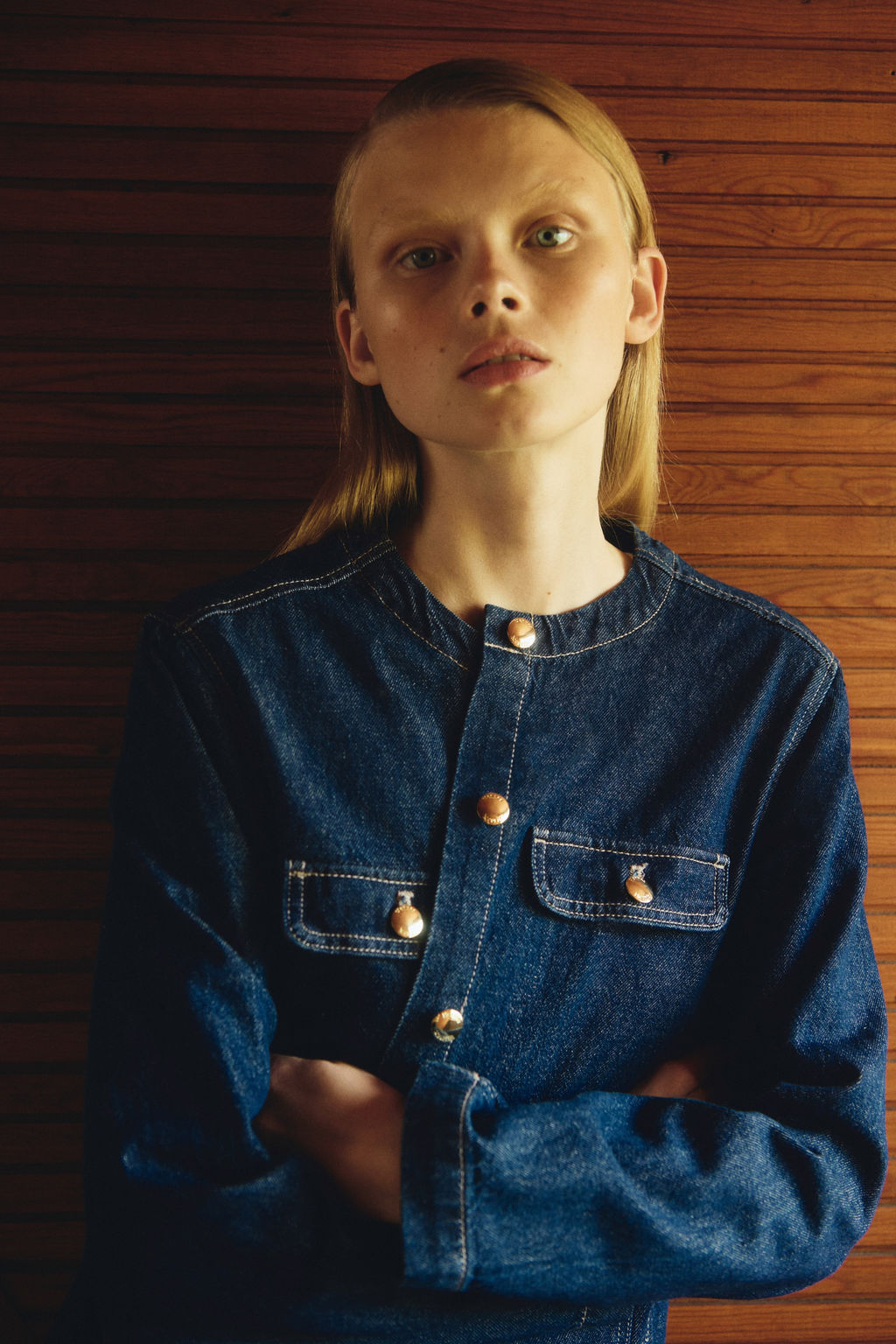 Chaqueta denim sin cuello - H&m фото 6