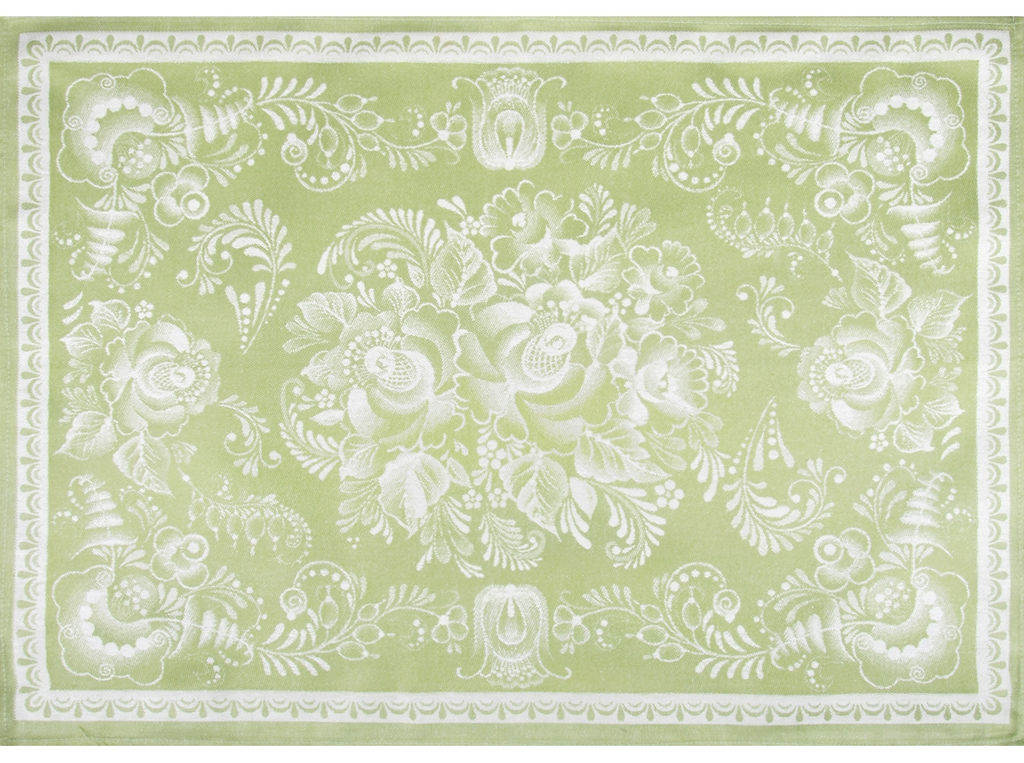 07с-39ЯК 50*70 Полотенце "Гжель" цв. трава (салатовый)