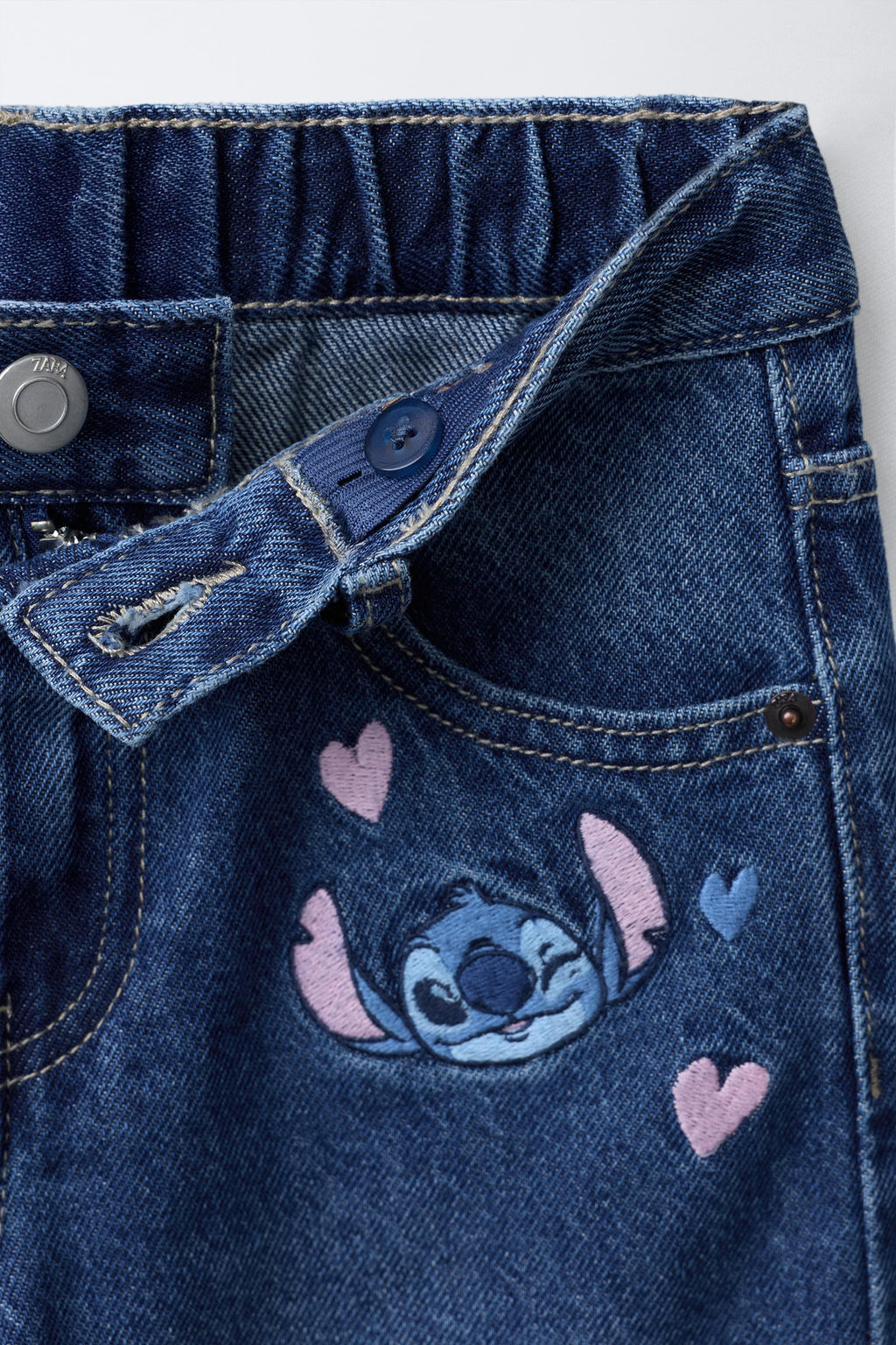 LILO & STITCH DISNEY EMBROIDERED WIDE-LEG JEANS - Zara фото 7
