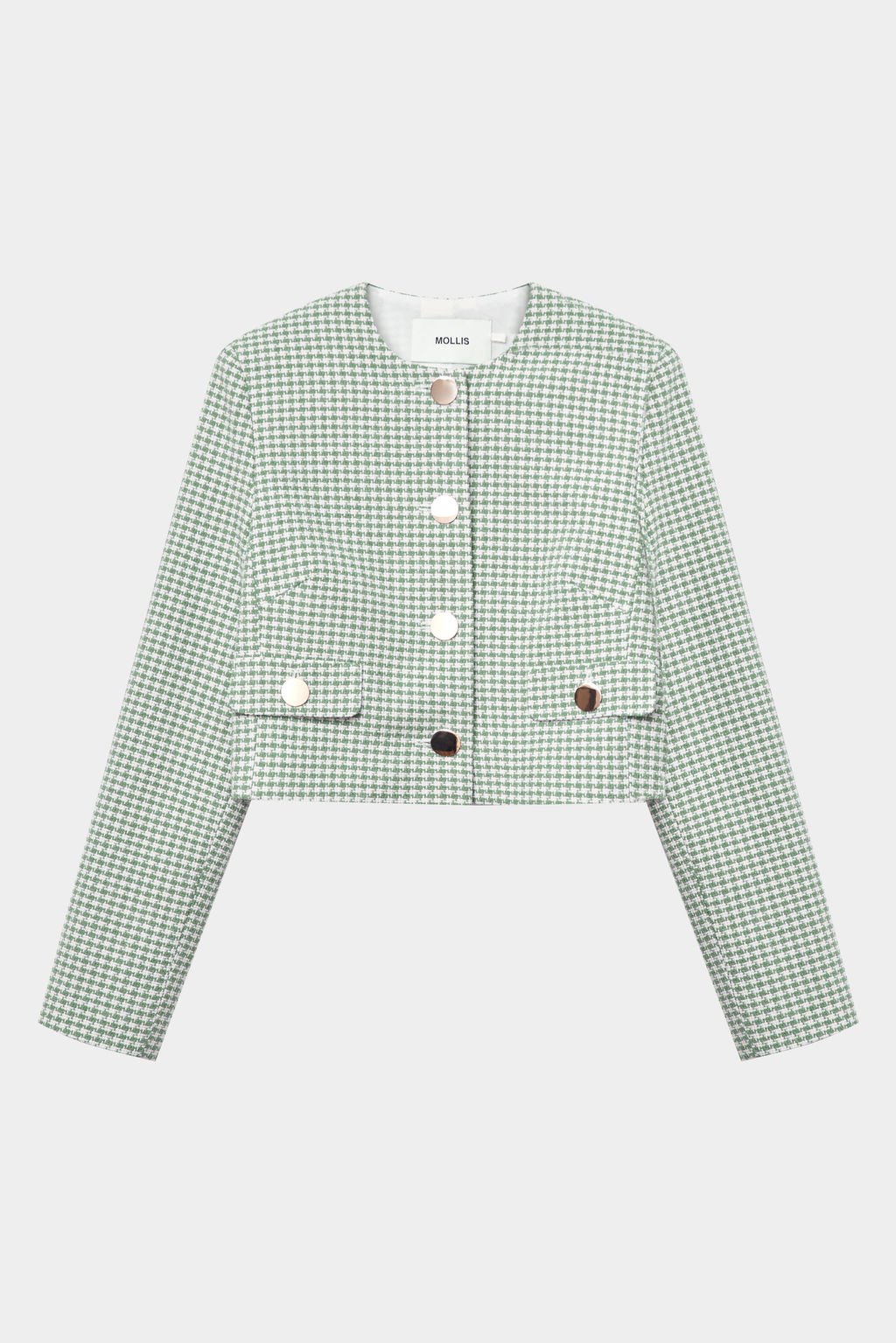 Жакет укороченный из твида с клапанами - Mollis фото 8