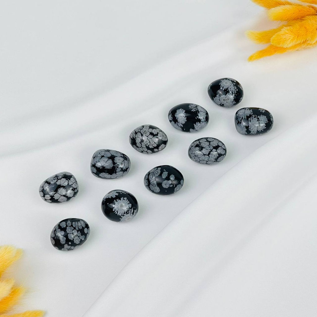 Галтовка из снежного Обсидиана - Радуга самоцветов фото 2