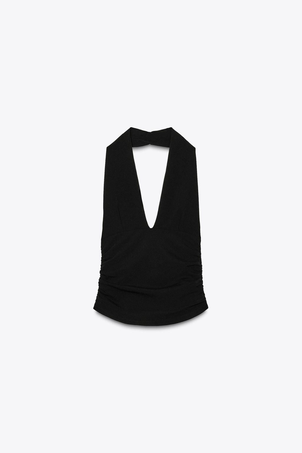 GATHERED HALTERNECK TOP - Zara фото 4