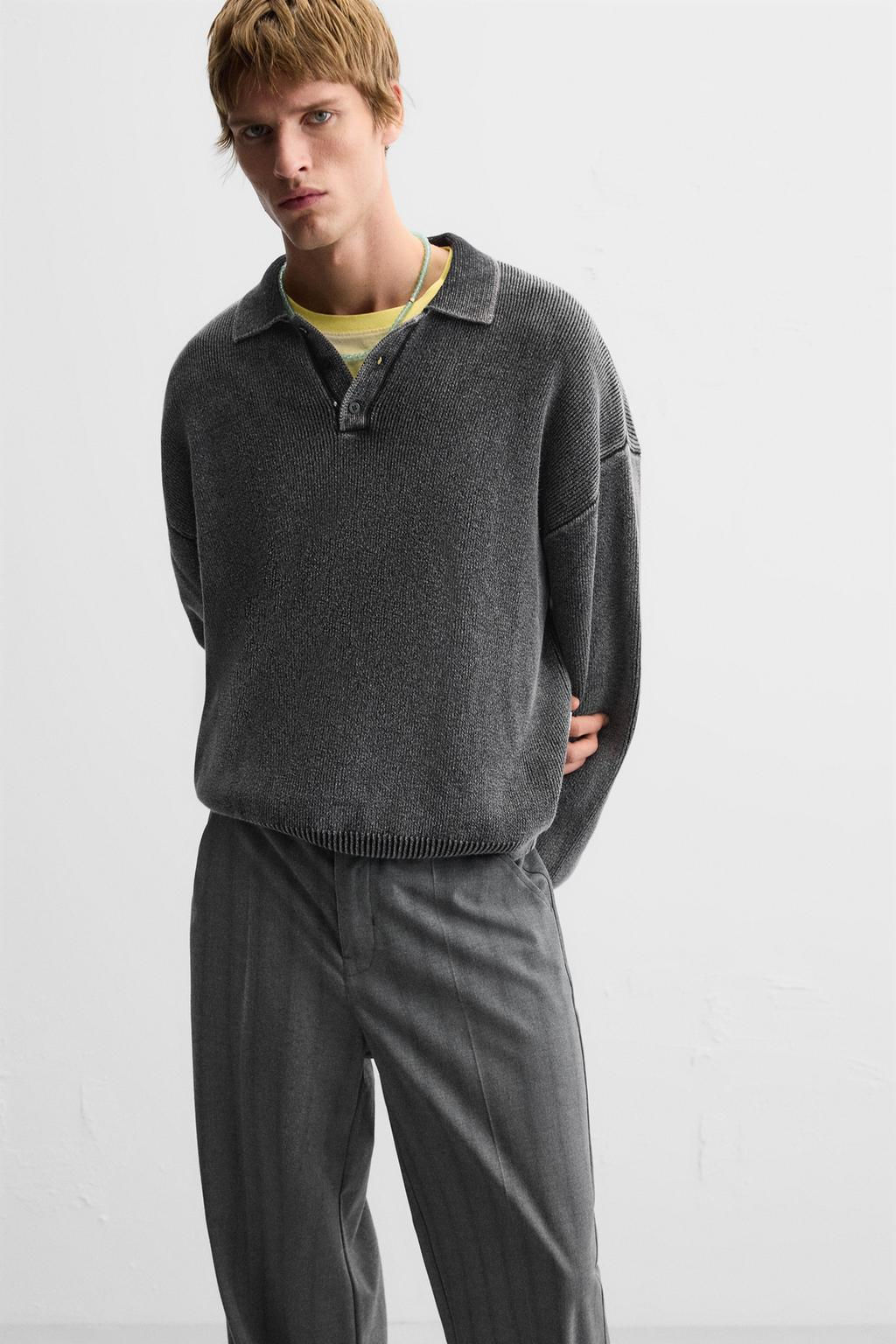 GARMENT-DYED POLO SHIRT - Zara фото 5