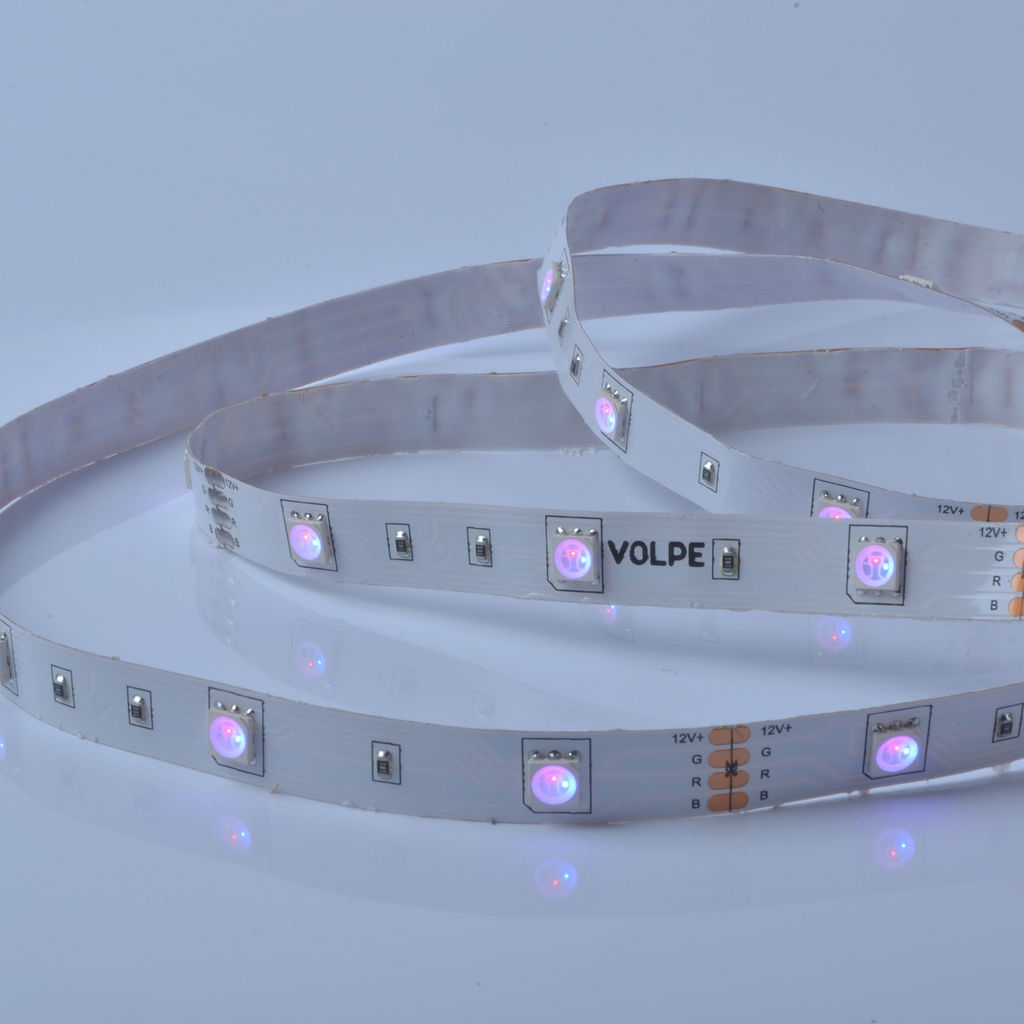 ULS-Q211 5050-30LED/m-IP20-3M-RGB RRP24C24 Комплект светодиодной ленты 3м. IP20. RGB. Адаптер 24Вт. Контроллер с пультом. TM Volpe.