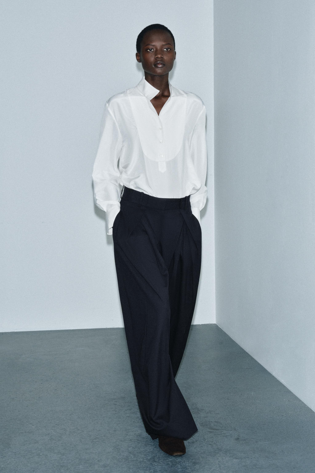 ZW COLLECTION WIDE-LEG TROUSERS WITH DARTS - Zara фото 13
