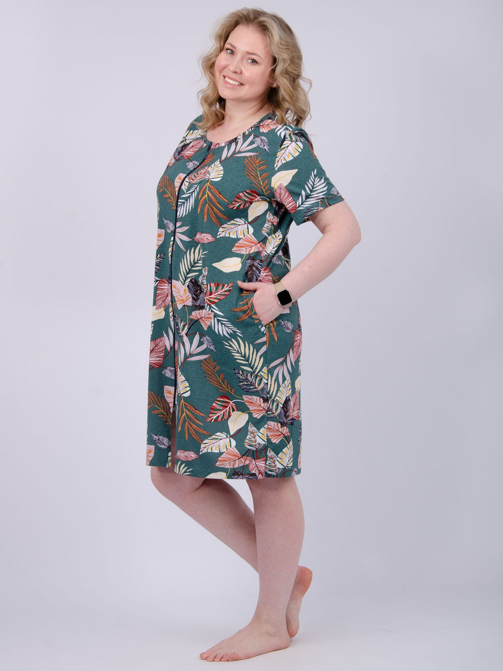 Халат "Рената" тропики, трикотаж