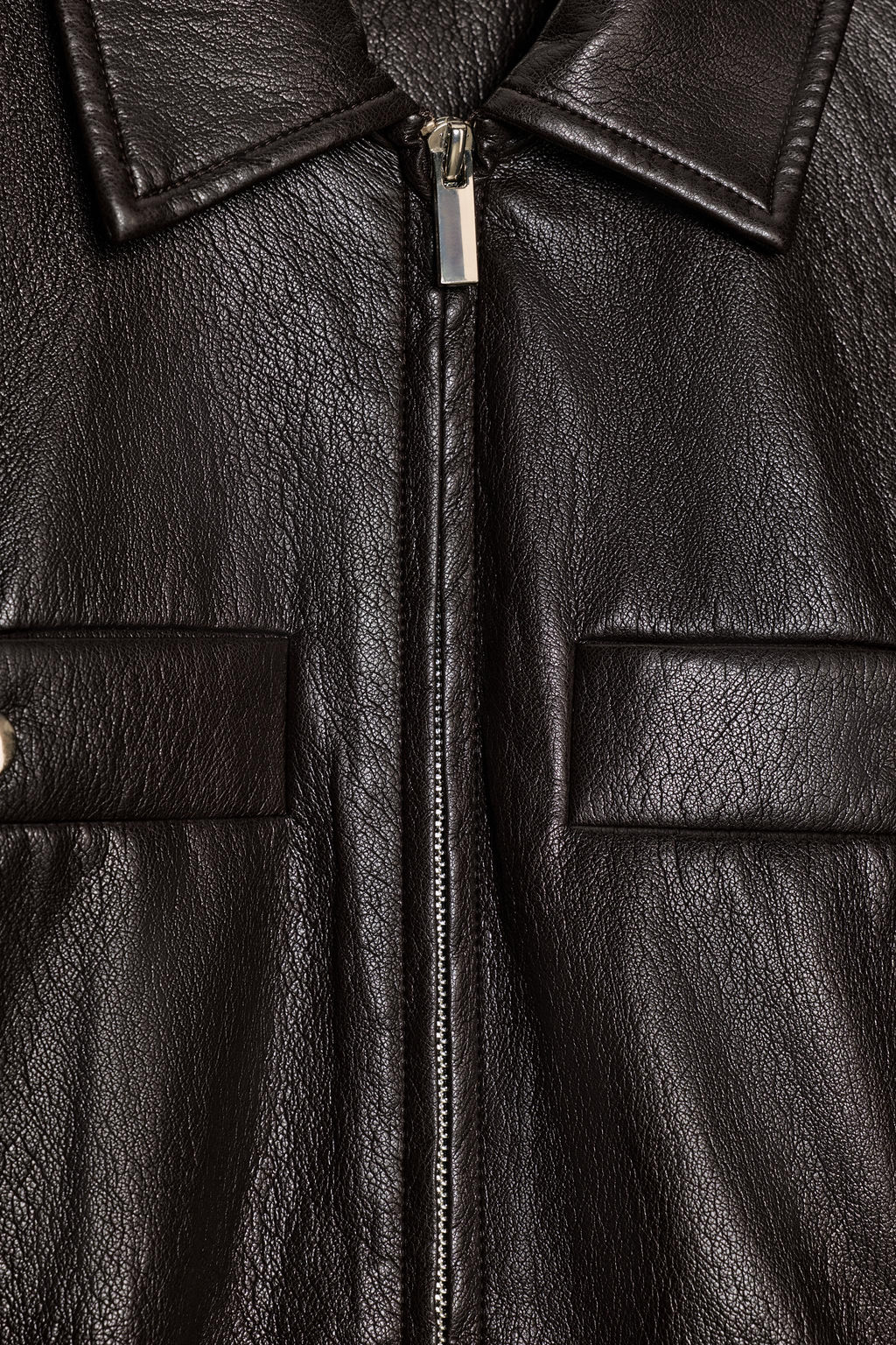 CHAQUETA EFECTO PIEL CINTURA EL?STICA / Marr?n - Zara фото 8