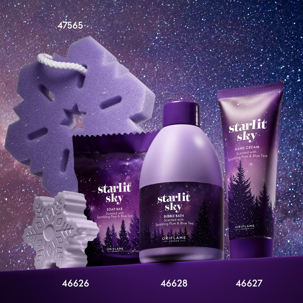 Пена для ванны с ароматом сливы и синего чая Starlit Sky [Сталит Скай] - Oriflame фото 4