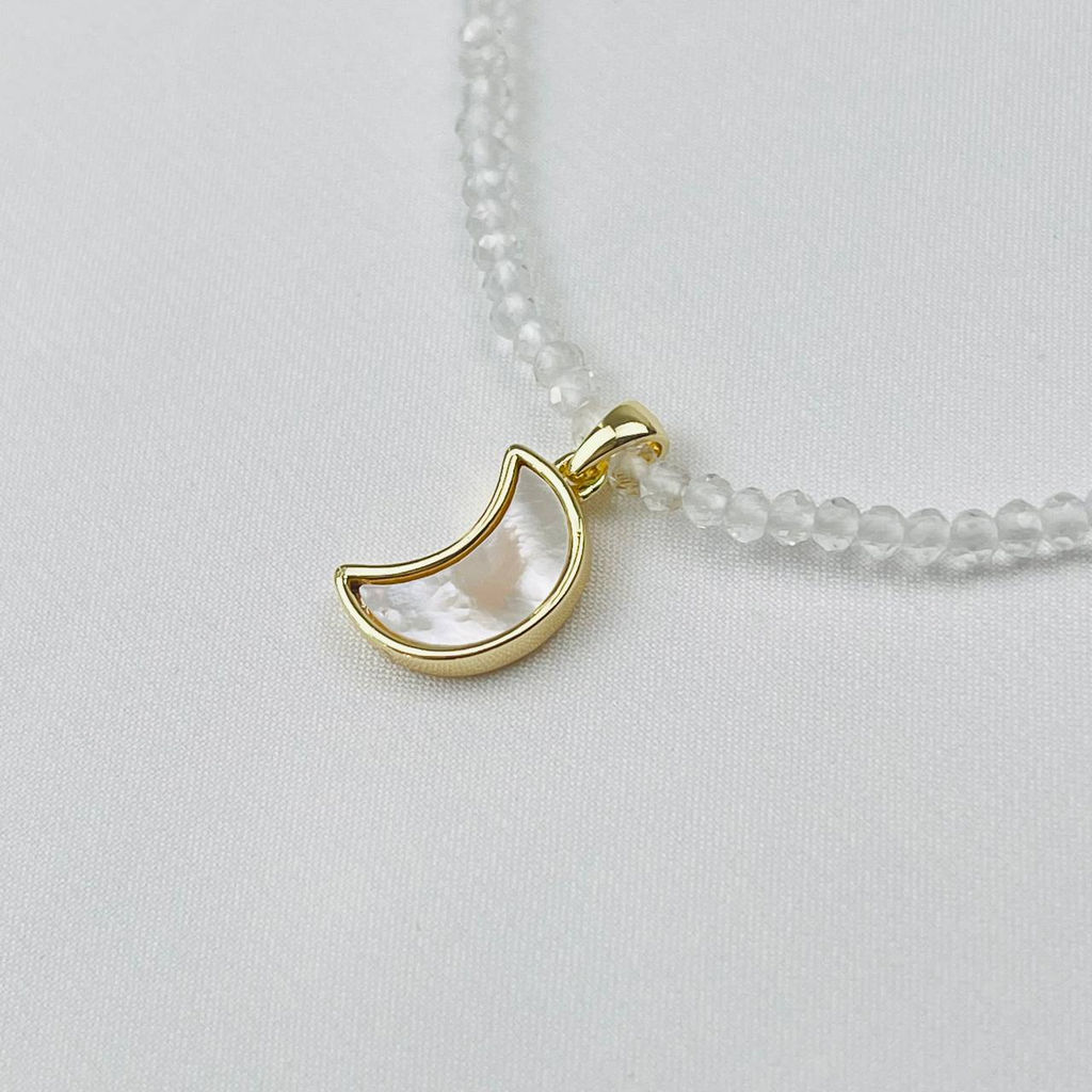 Бусы-Чокер из Горного хрусталя и Жемчуга с перламутровой подвеской - Радуга самоцветов фото 5