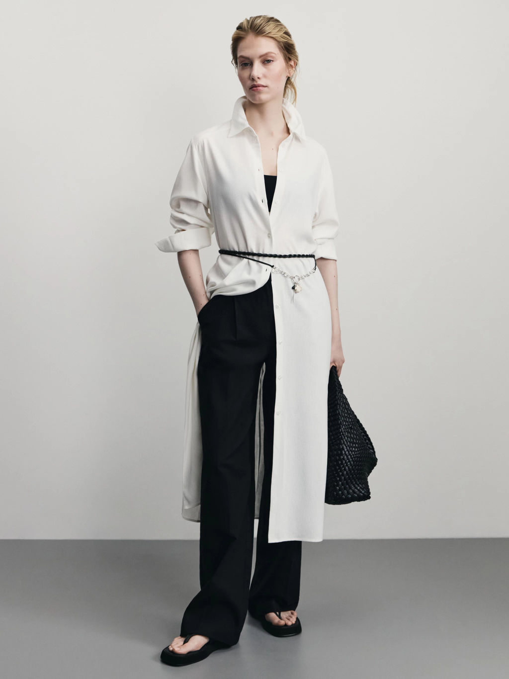 Платье-рубашка изо льна / Zarina  фото 3