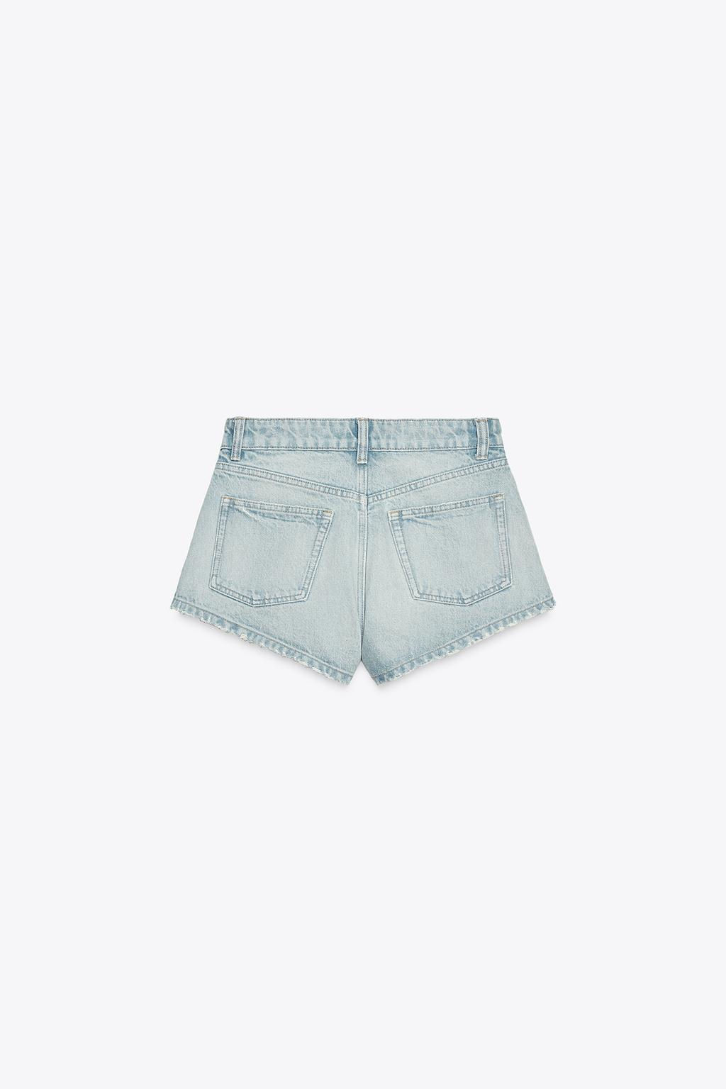 MID-WAIST TRF MINI DENIM SHORTS - Zara фото 4