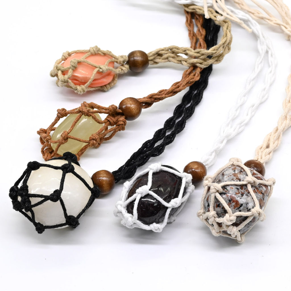 Плетёная сетка для кулонов цвет коричневый, 70см