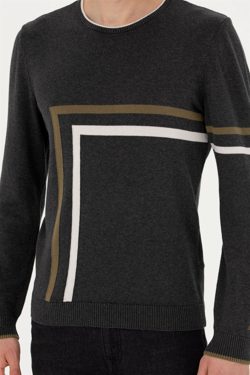 Мужской свитер антрацитового меланжа - U.s. polo assn фото 6