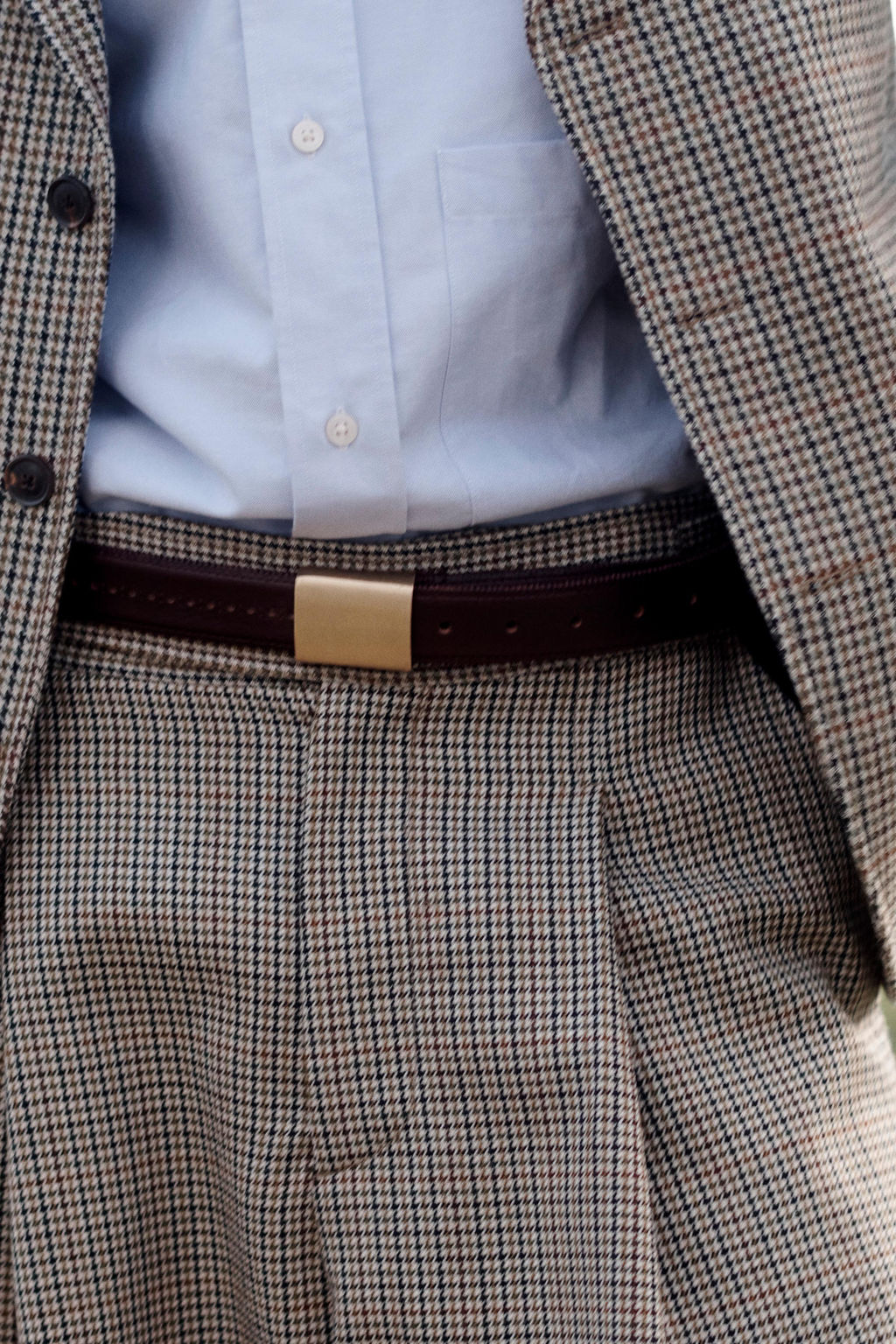 LIMITED EDITION CHECK WOOL SUIT TROUSERS - Zara фото 4