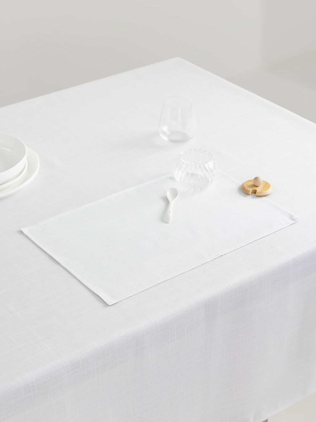 Салфетка под приборы, 30х45 см, прямоугольная, полиэстер, бело-серебристая, Floe - Anna lafarg фото 4