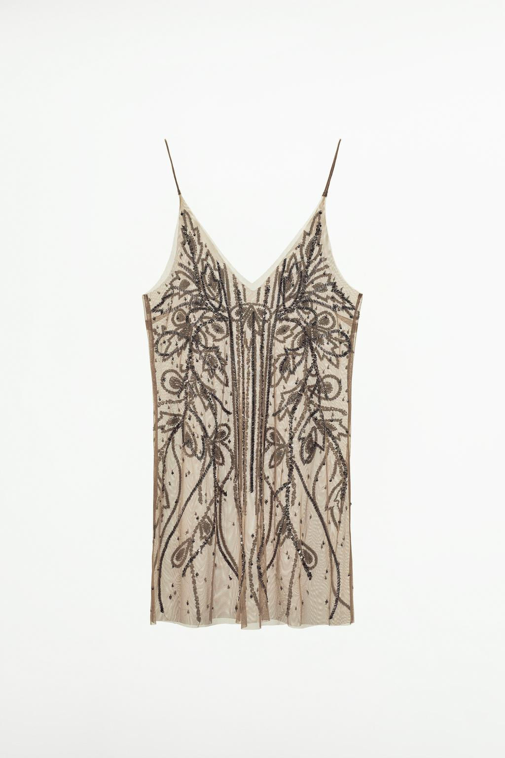 BEADED TULLE DRESS - Zara фото 6