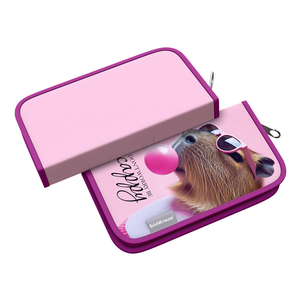 Цена за 1 шт. Пенал-книжка без наполнения ErichKrause 110x205x25мм CapyBarbara