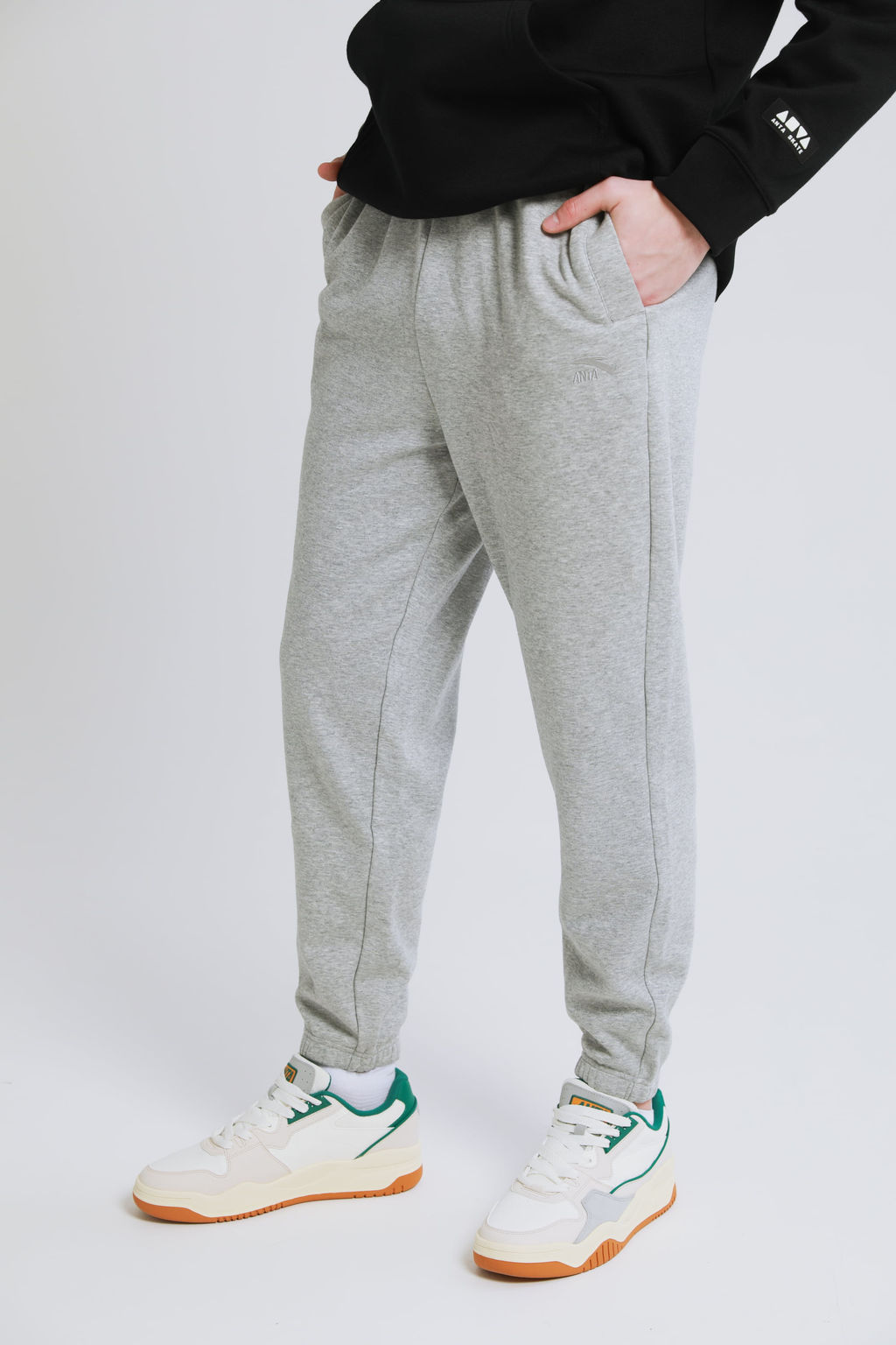 Брюки трикотажные с флисом Серый - Anta фото 5