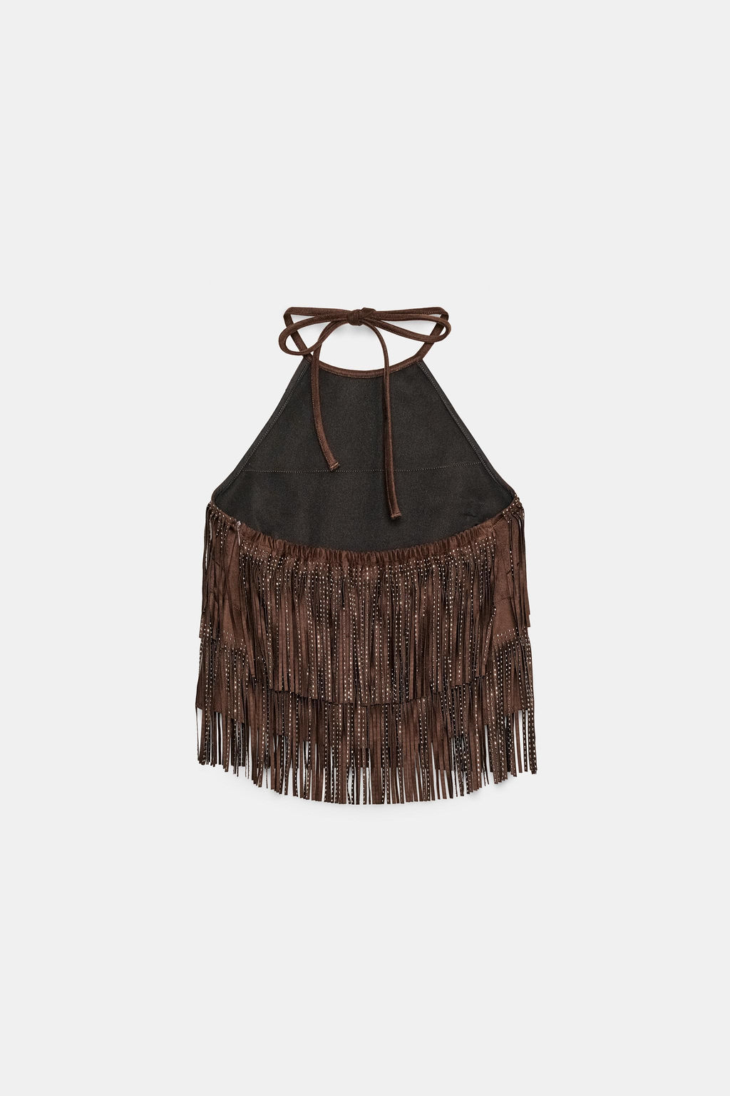 SPARKLY FAUX SUEDE EFFECT FRINGED TOP - Zara фото 22