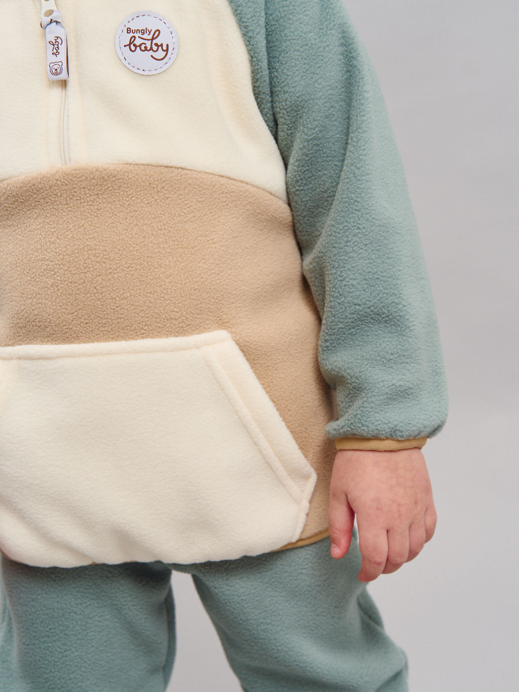 Костюм флисовый Колор блок Полынь 0+ - Bungly фото 3