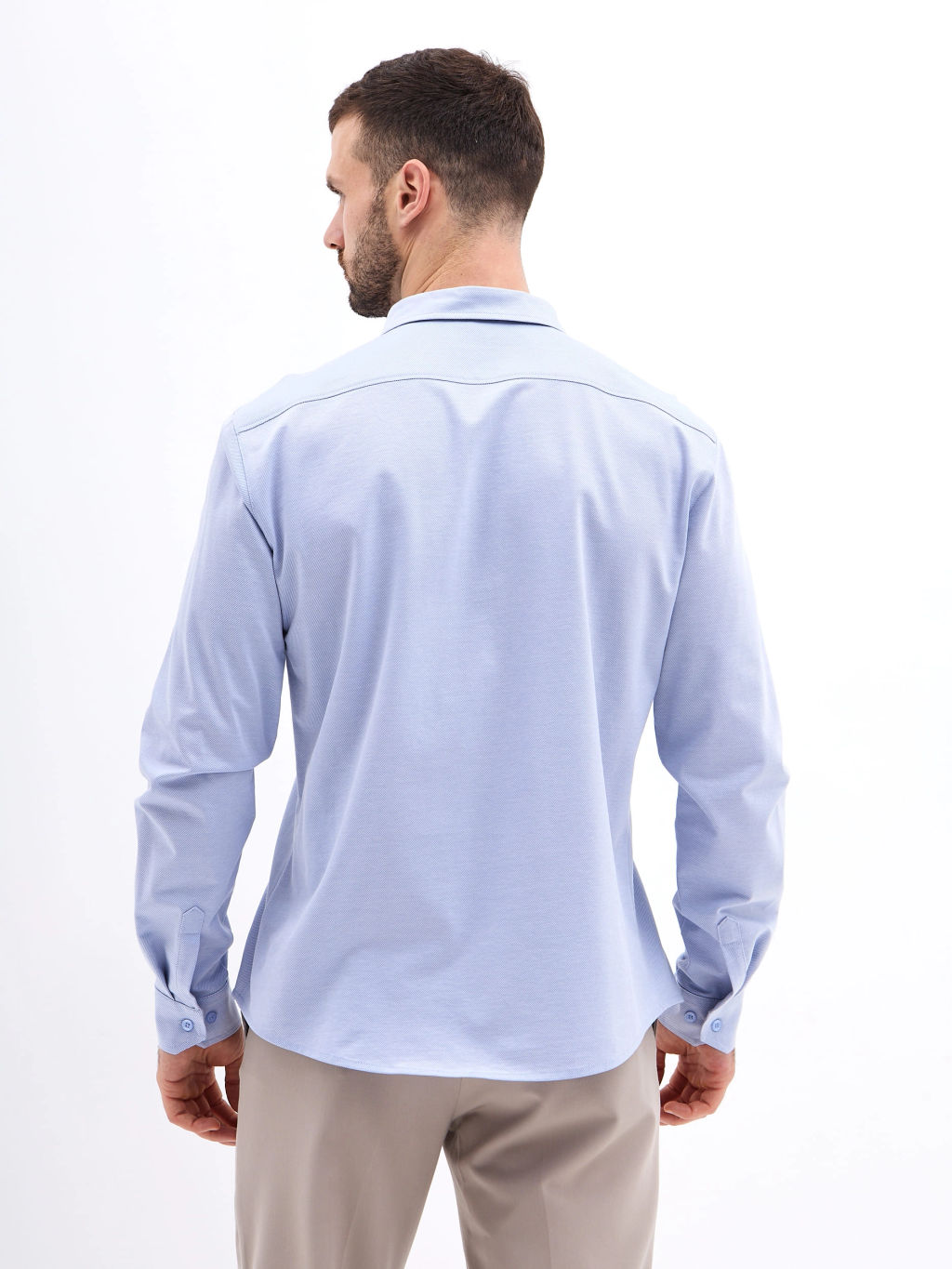 Рубашка трикотажная мужская GREG SK201/131/3929/ZN/1p  фото 3