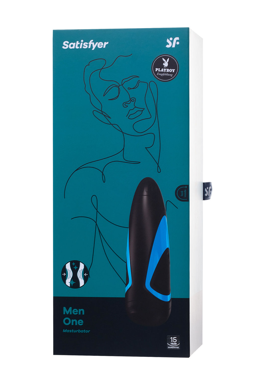 Мастурбатор нереалистичный Satisfyer Men, силикон, чёрный, 25,5 см