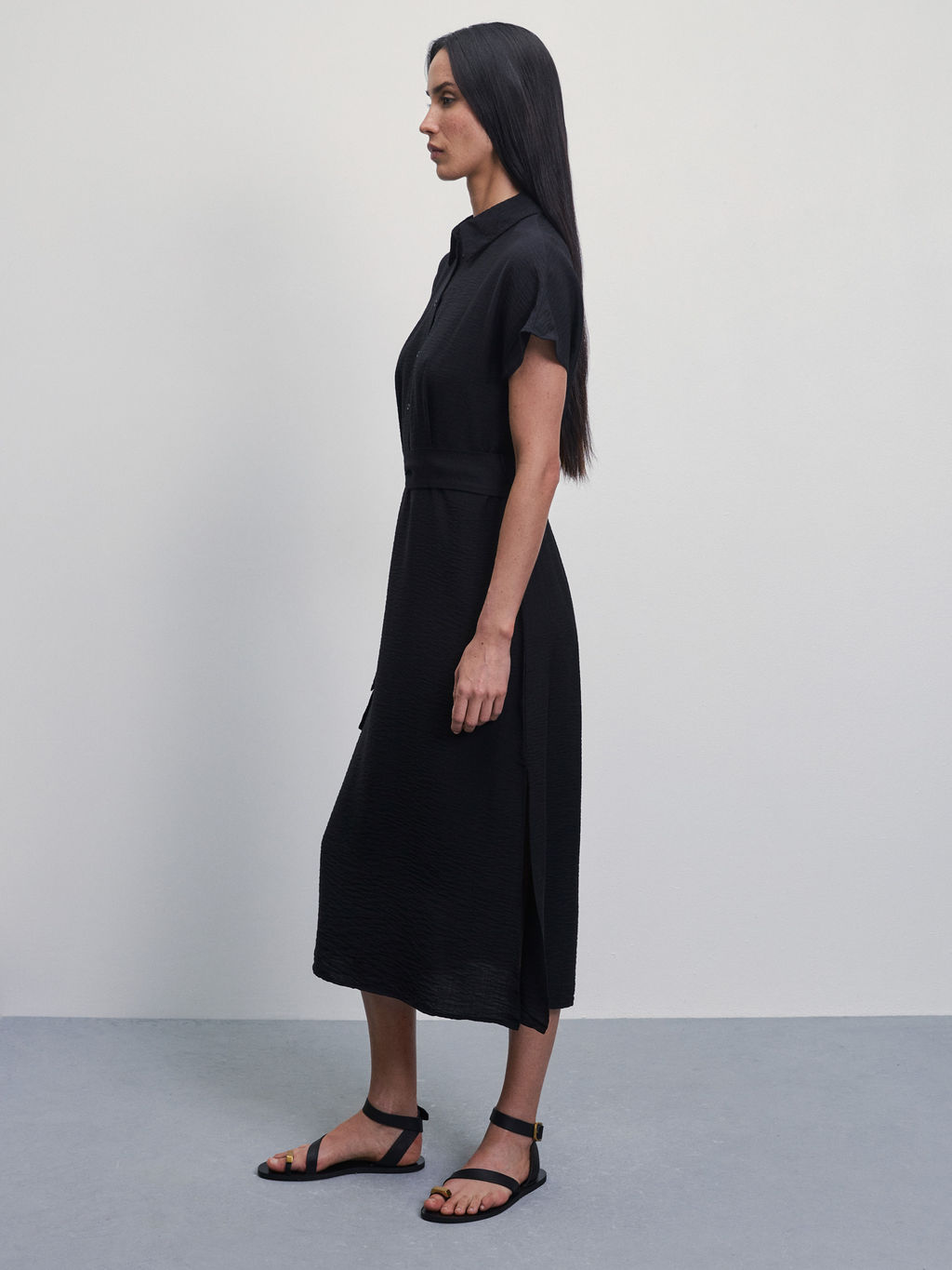 Платье-рубашка с поясом / Zarina  фото 4