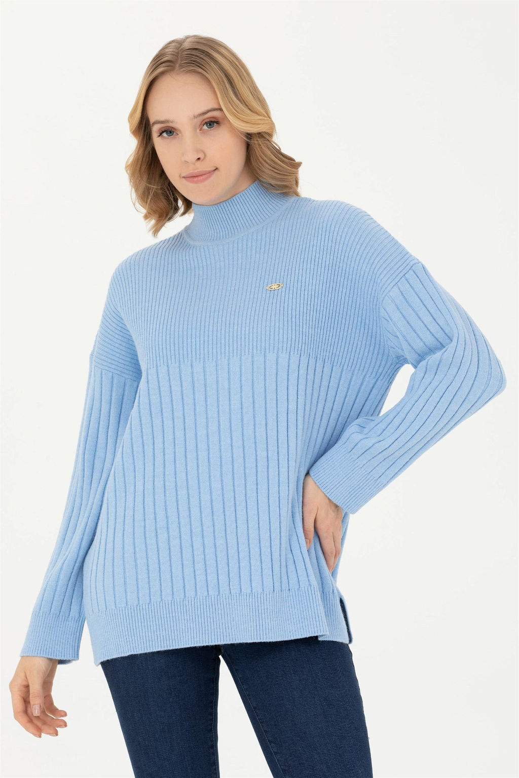 Женский синий свитер - U.s. polo assn фото 3