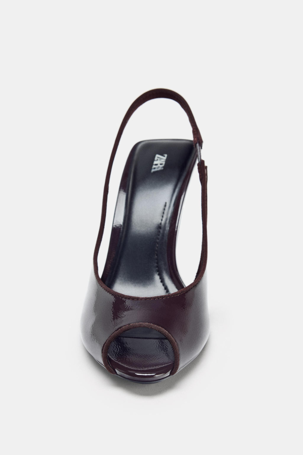 FAUX-PATENT HEELED SANDALS - Zara фото 4