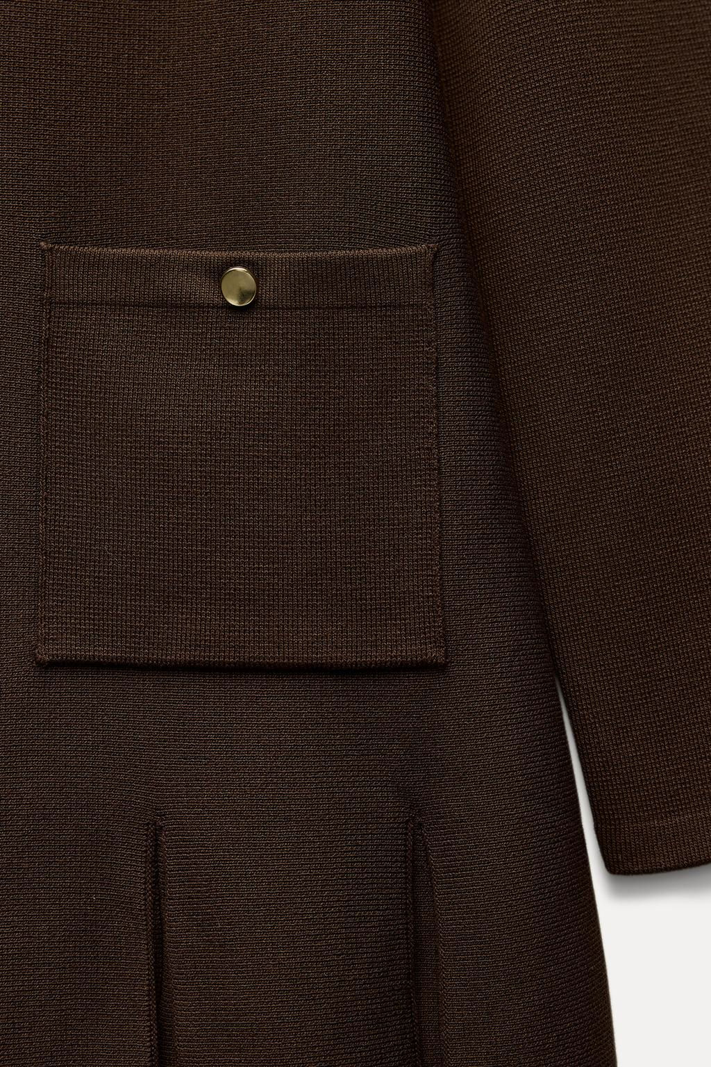 SHORT PLEATED KNIT DRESS - Zara фото 6