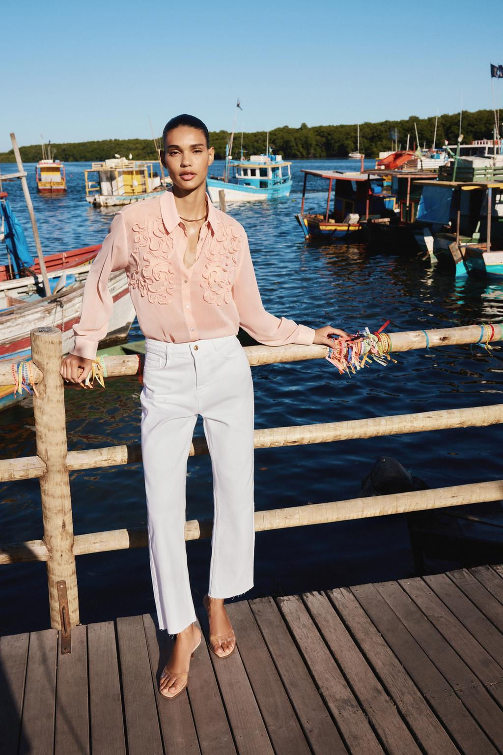 Z1975 STRAIGHT-LEG HIGH-WAIST JEANS - Zara фото 3