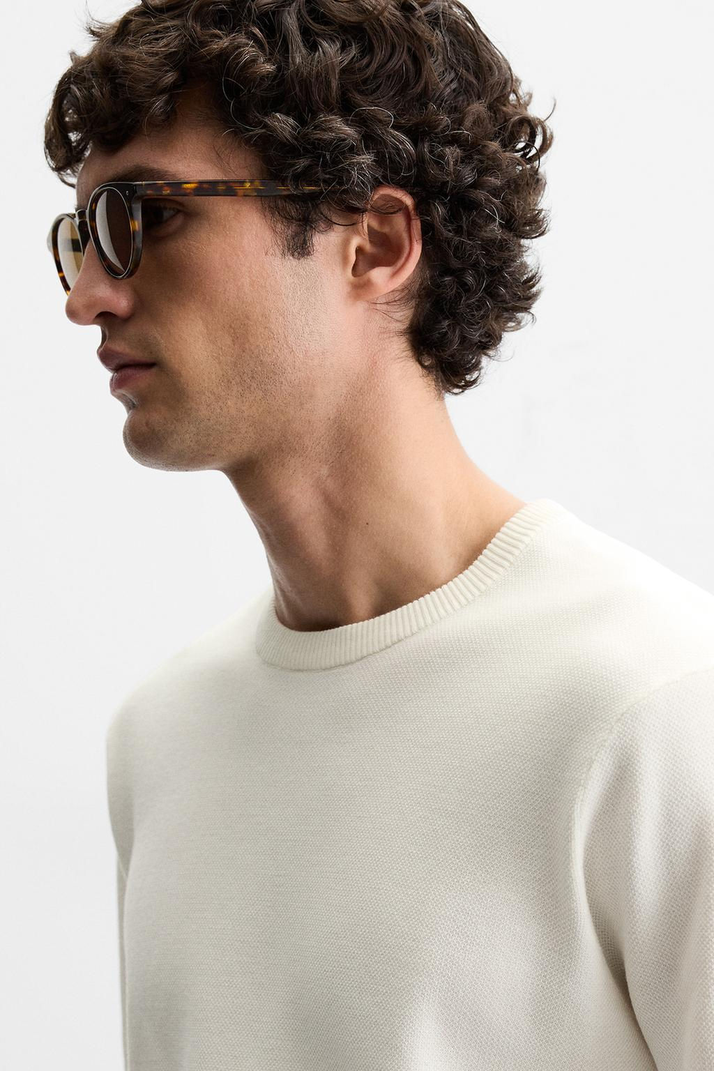RELAXED FIT KNIT T-SHIRT - Zara фото 13