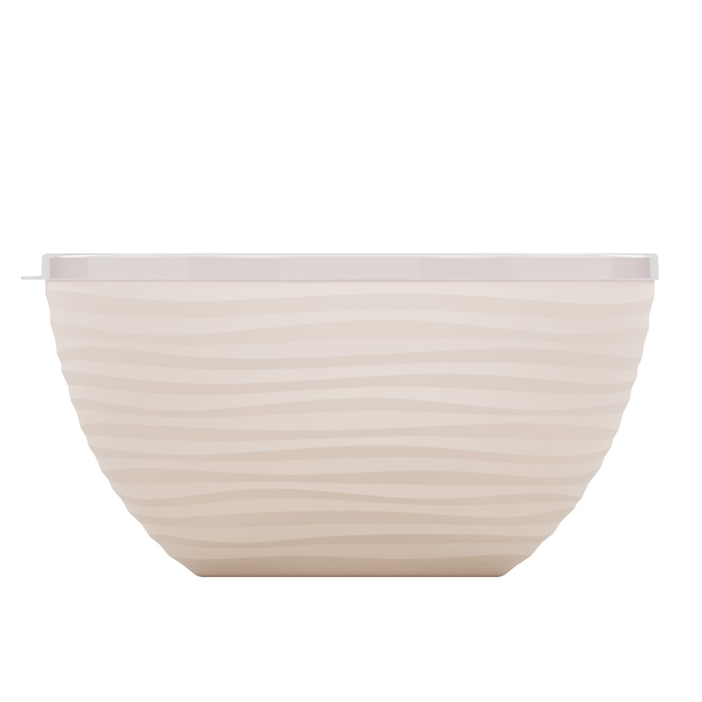 Миска с крышкой "Оазис" п/эт. 2,5л (бежевый)