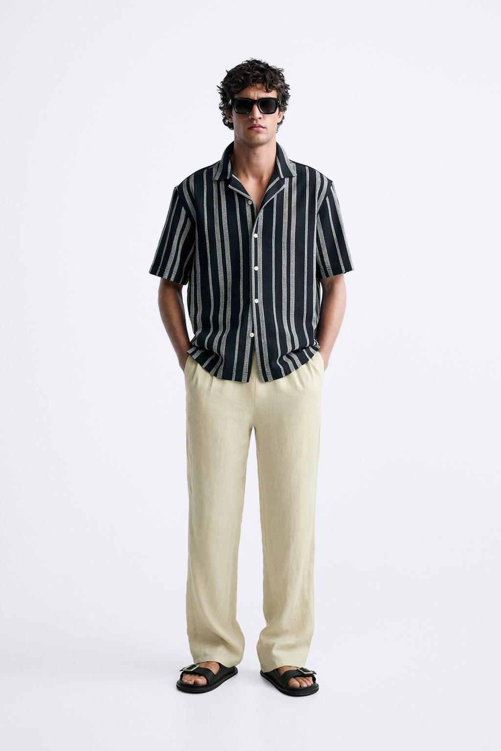 CIZGILI DOKULU GOMLEK