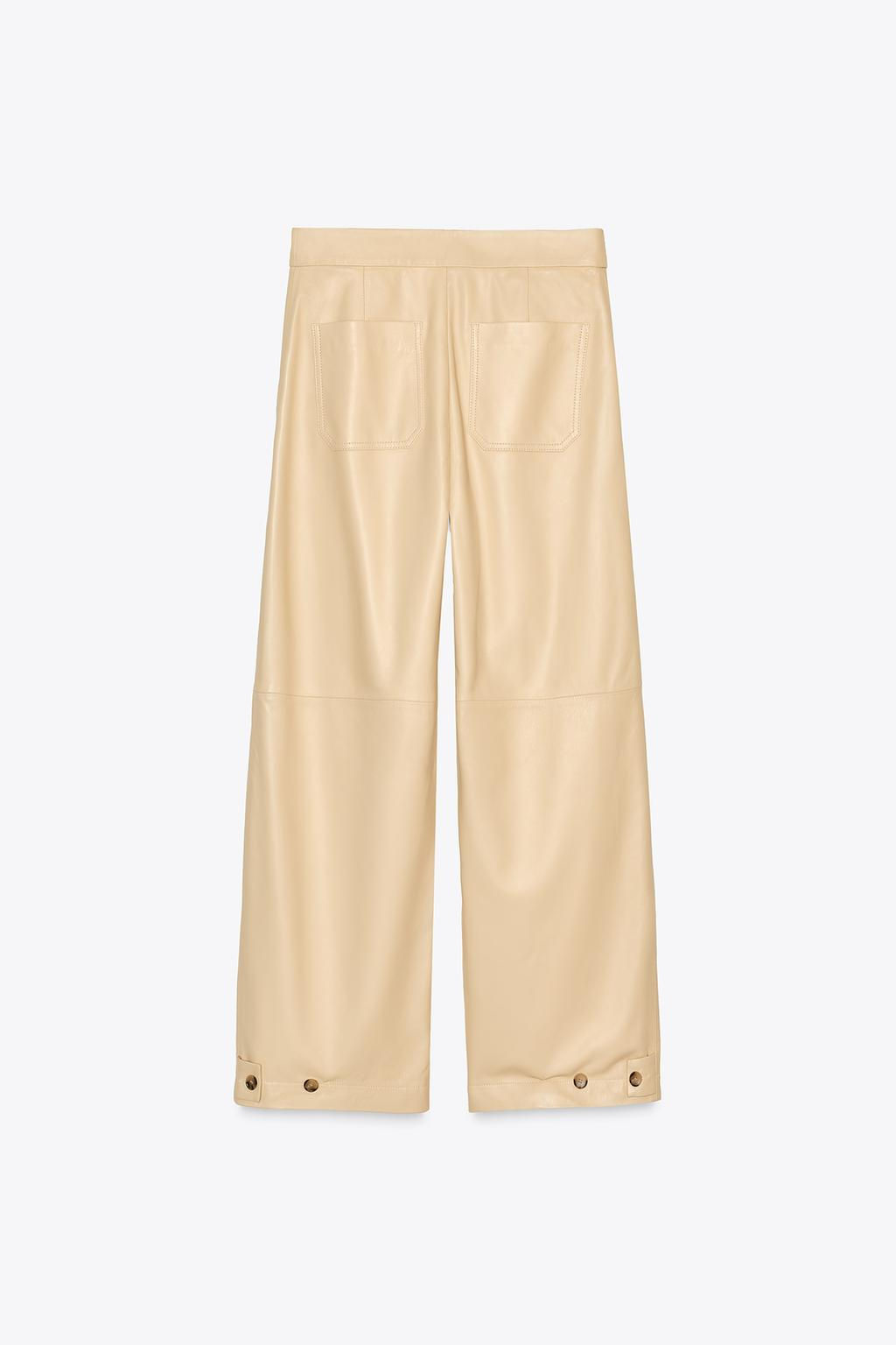 100% LEATHER BALLOON TROUSERS ZW COLLECTION - Zara фото 6