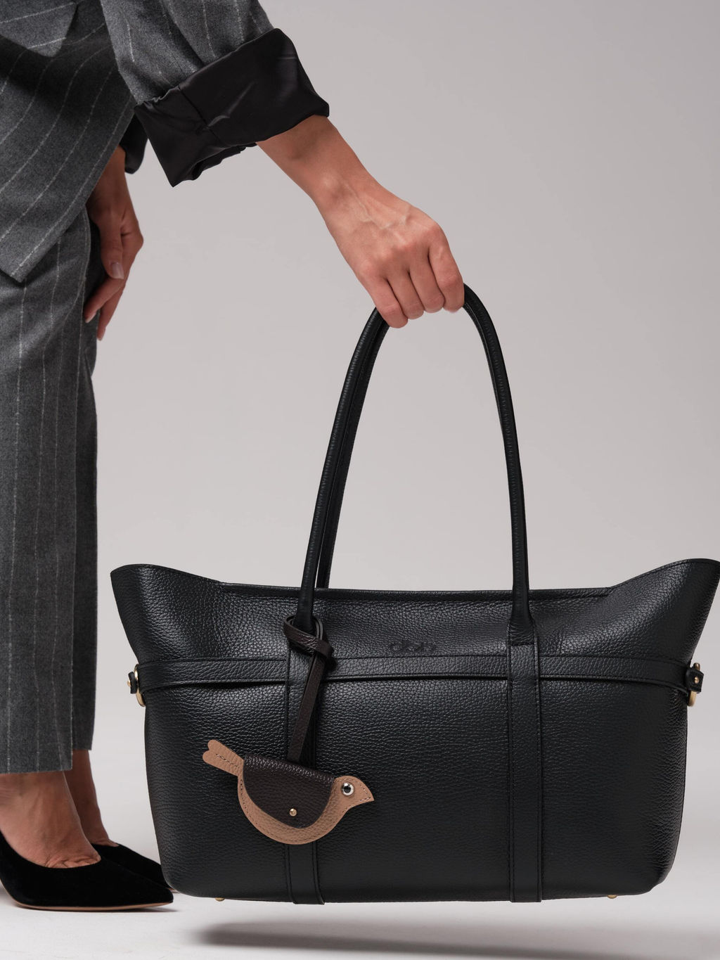 Кожаная сумка Birdy DBR 31229 черный  фото 4