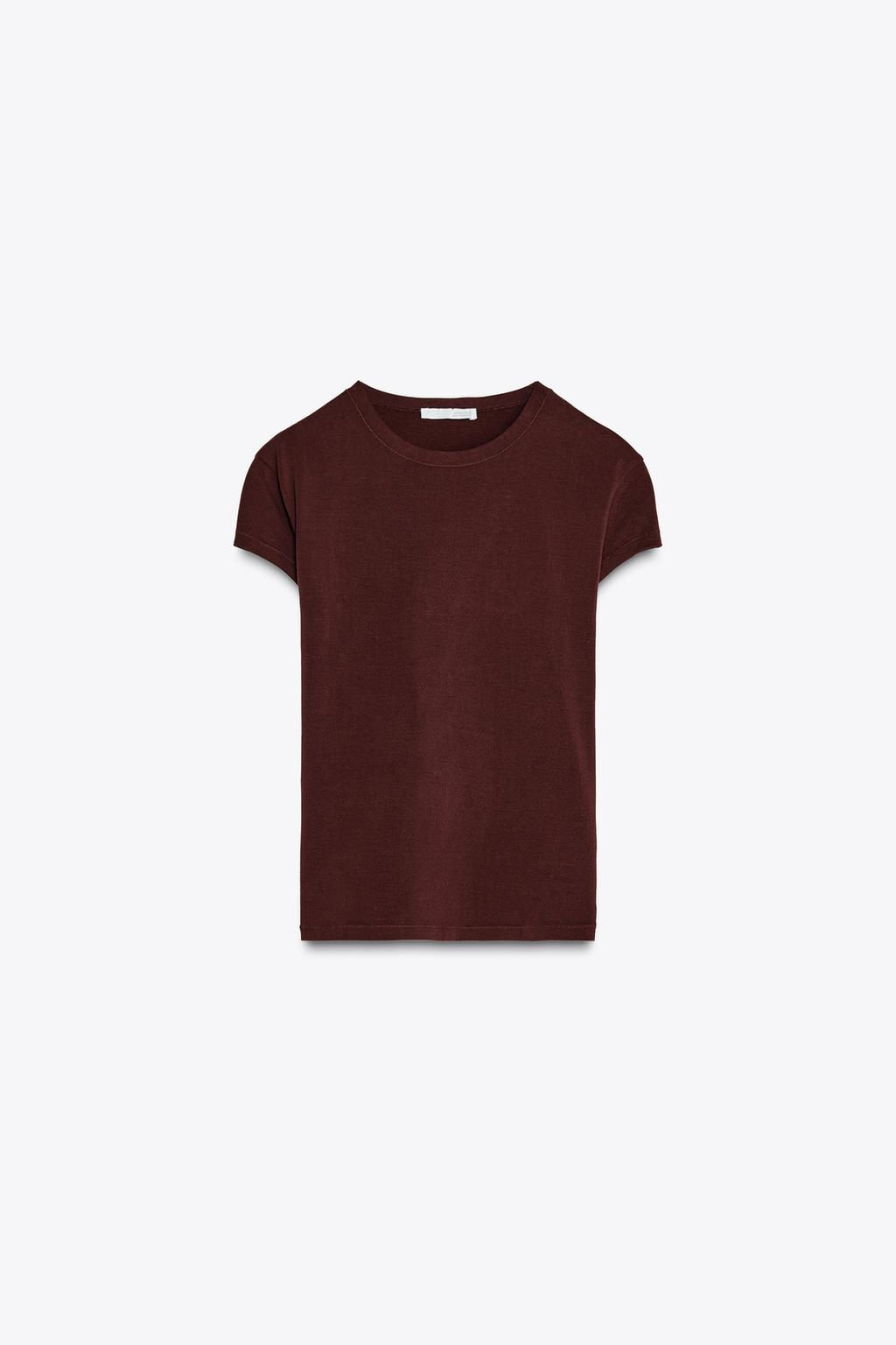 SLIM FIT SHORT SLEEVE T-SHIRT - Zara фото 16