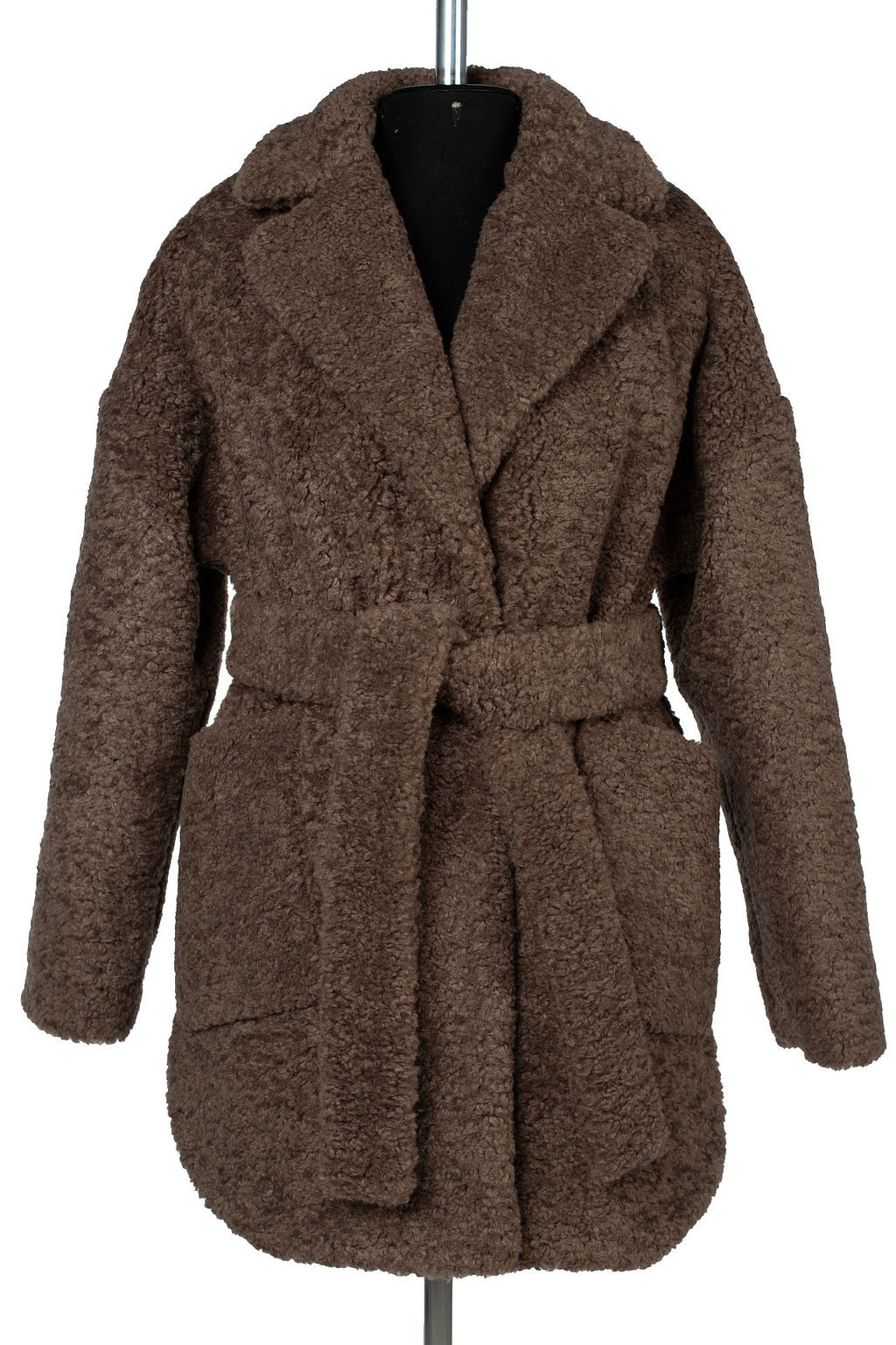 02-3195 Пальто женское утепленное (пояс) - El podio фото 15